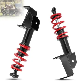 Front Golf Cart Shock Absorbers Heavy Duty with Springs Compatible with 2007-2016 Yamaha Drive G29 Gas & Electric Golf Carts Passenger and Driver Side Replace# JW2-F3390-00-00 JW2-F3350-00（RED）