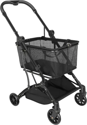 Functional Collapsible carts Shopping Cart Collapsible Utility Trolley Cart Features up 60 lbs Total Weight Capacity, Stylish Detachable Carry Bag, Swivel Tires for Easy Steering
