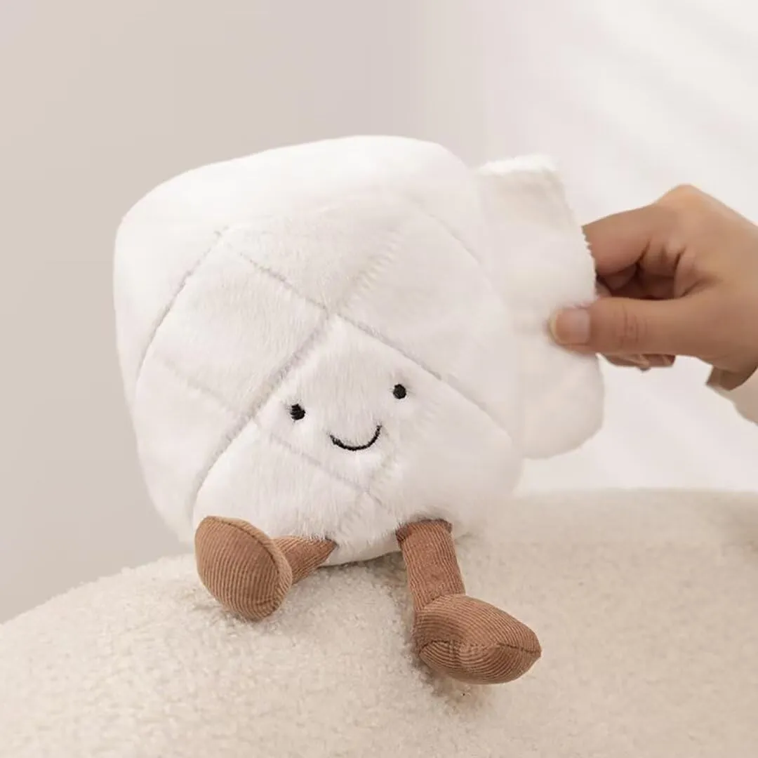 Funny Toilet Paper Shaped Plush, Cute Bathroom Decor for Adults & Kids, Fluffy Stuffed Animal, Weird Spoof Pillows Novelty Gift for Friends