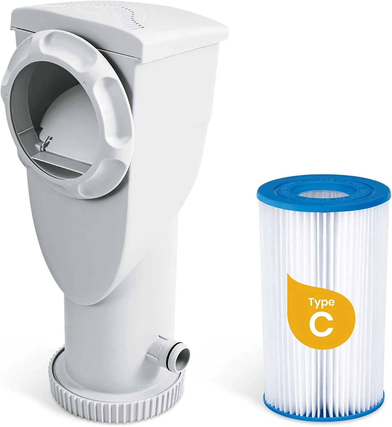 Funsicle SkimmerPlus 1,500 GPH 2-in-1 Filter Pump and Skimmer System for Above Ground Swimming Pools - Pool Cleaning and Maintenance