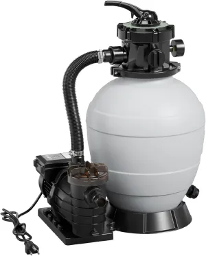 Future Way 13 Inch Sand Filter Pump for Above Ground Pools, 3/4 HP, 3420GPH High Flow Pool Pump and Sand Filter with 6-Way Valve & Automatic Timer, Sand Pool Filter Ideal for Pools About 10506GAL