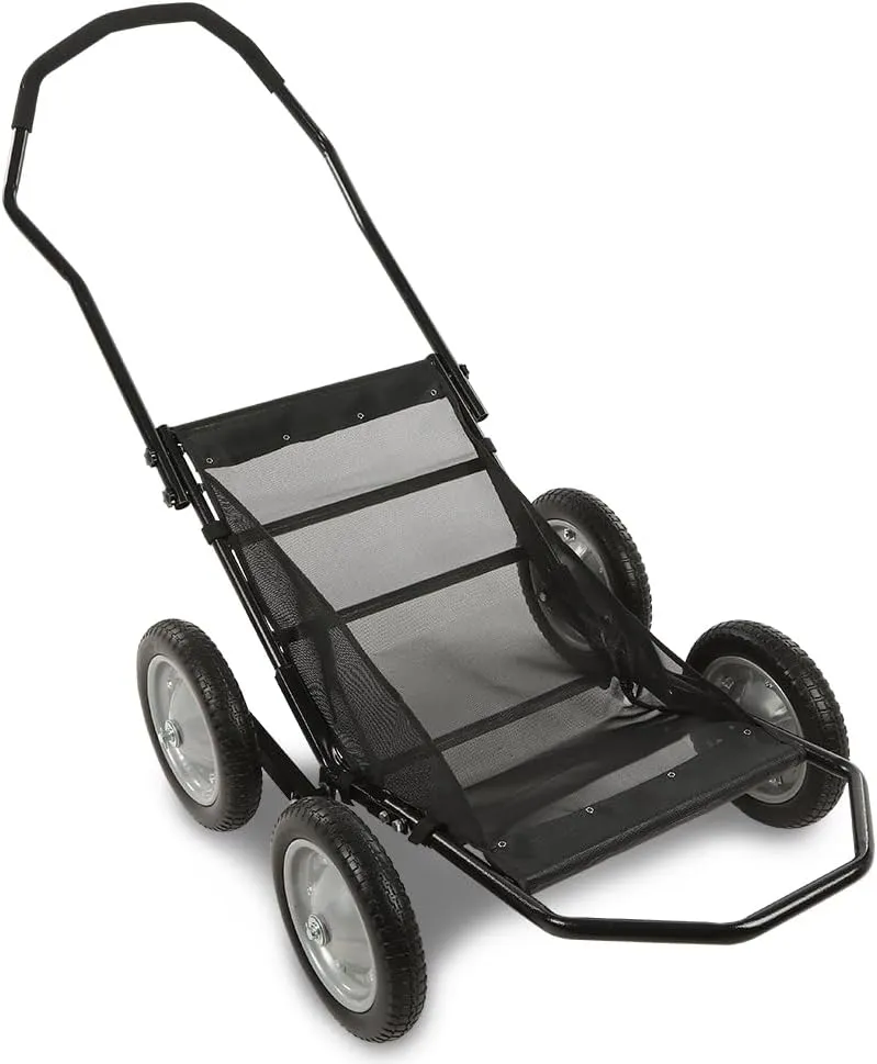 G-PLUS 500 Pounds Capacity Foldable Multi Use Deer Game Recovery Cart Utility Gear Dolly with 4 Oversized Wheels All Terrain Cart
