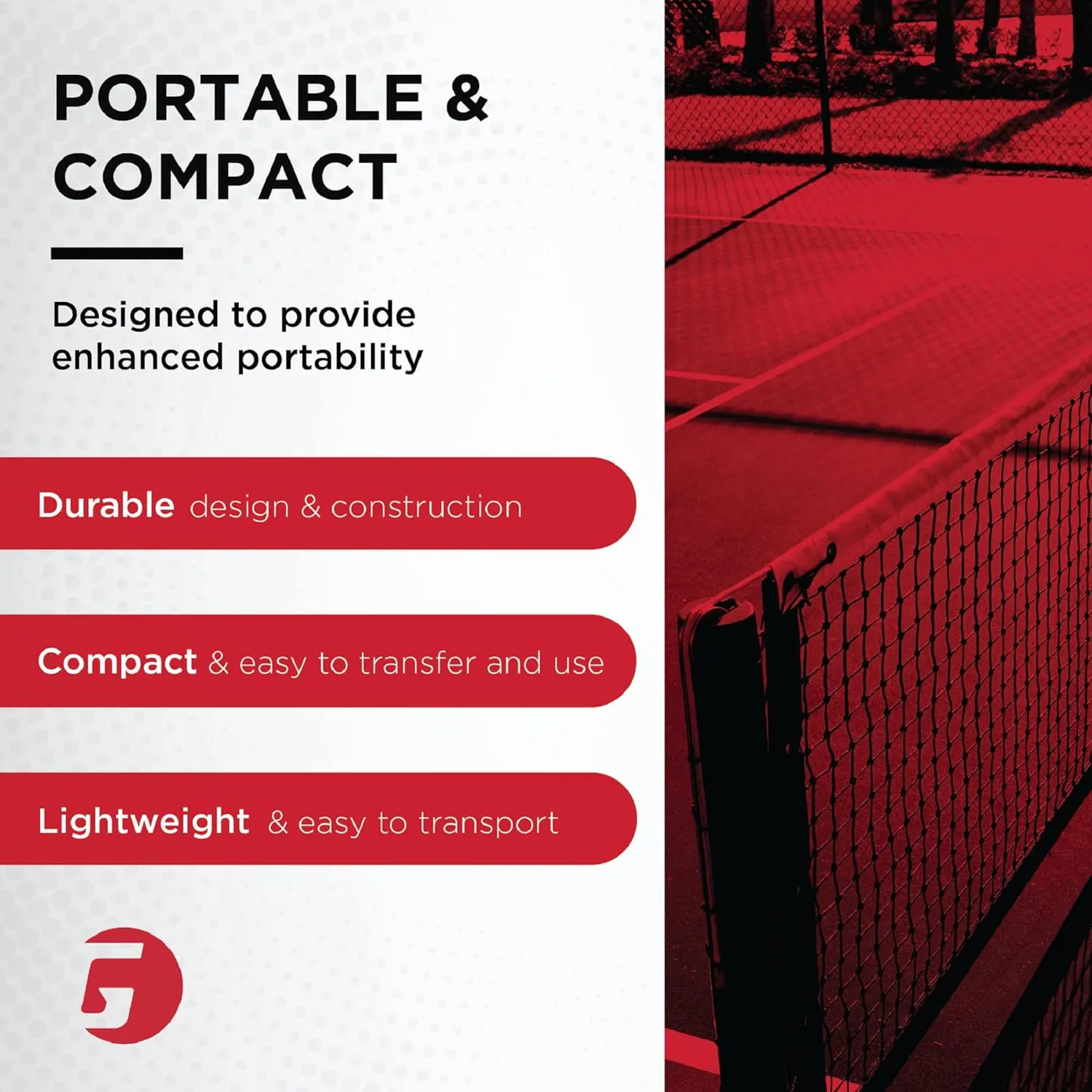 GAMMA Sports EZ Travel Cart, Tennis & Pickleball Hopper, Padel, Portable Compact Design, Sturdy Lightweight Construction, EZ Bags, 150 or 250 Capacity, Premium Carrying Case Included
