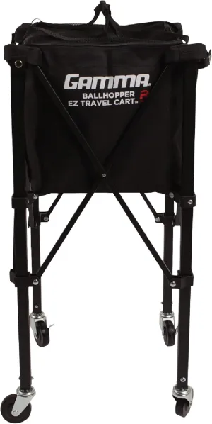 GAMMA Sports EZ Travel Cart, Tennis & Pickleball Hopper, Portable Compact Design, Sturdy Lightweight Construction, 150 or 250 Capacity Available, Premium Carrying Case Included
