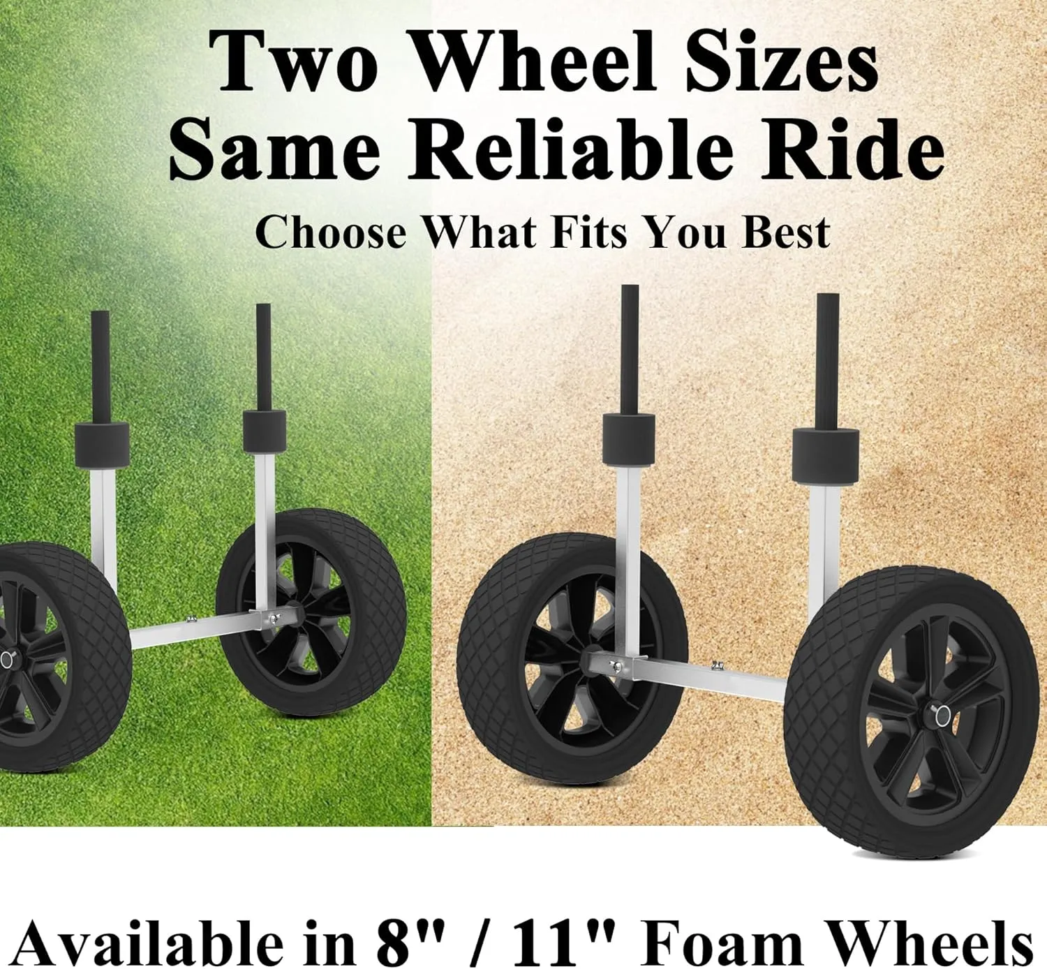 GanFindX Heavy Duty Kayak Cart | Multi-Style Kayak Trolley for Kayaks, Canoes & SUP | Durable Wheels for Easy Transport