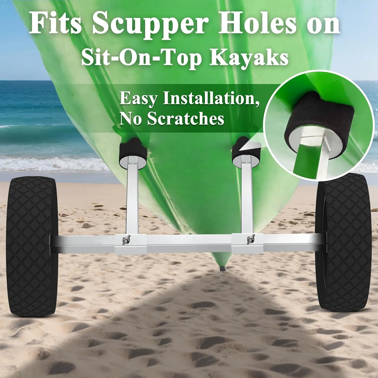 GanFindX Heavy Duty Kayak Cart | Multi-Style Kayak Trolley for Kayaks, Canoes & SUP | Durable Wheels for Easy Transport