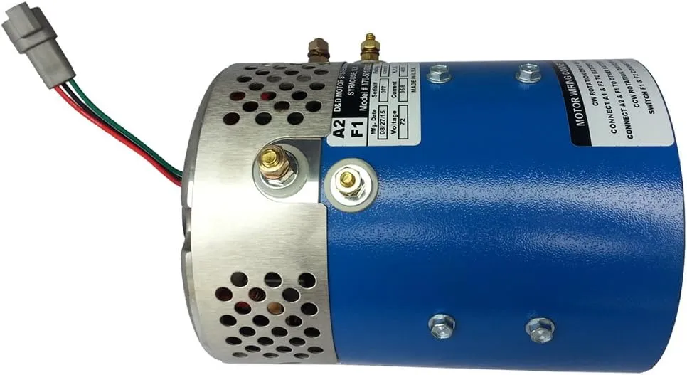 GEM Electric Car Parts - GEM Car Motor - 170-520-0001A - 25-27 mph @ 72V - 30% More Torque Than Stock - 20 HP Peak - High Performance & Made in USA with More Copper & Steel