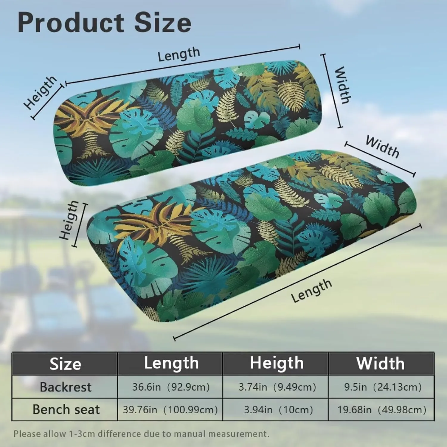 Golf Cart Accessories Easy Installation Golf Cart Seat Covers Club Car Seat Protectors with Non-Slip Backing - Heavy Duty Seat Blanket Fit All-Day Driving
