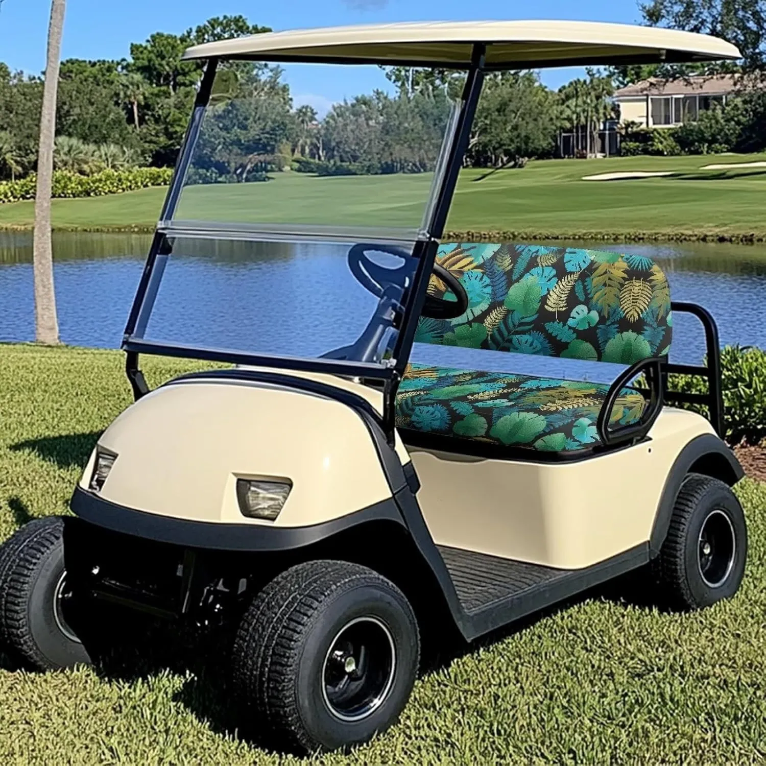 Golf Cart Accessories Easy Installation Golf Cart Seat Covers Club Car Seat Protectors with Non-Slip Backing - Heavy Duty Seat Blanket Fit All-Day Driving
