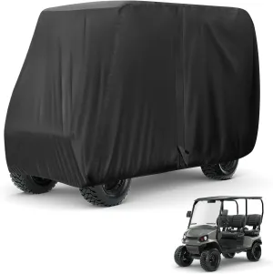Golf Cart Cover 4/6 Passenger,115/118/120/123/144/150/156 Inch Waterproof Universal Golf Cart Cover for Evolution EZGO Club Car,Outdoor Protection Golf Cart Accessories
