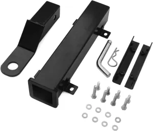 Golf Cart Rear Seat Trailer Hitch with Receiver Fit for Footrest-Club Car,EZGO,Yamaha