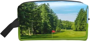 Golf Course Lawn Print Travel Cosmetic Large Capacity Zippered Storage Bag For Toiletries Daily Essentials