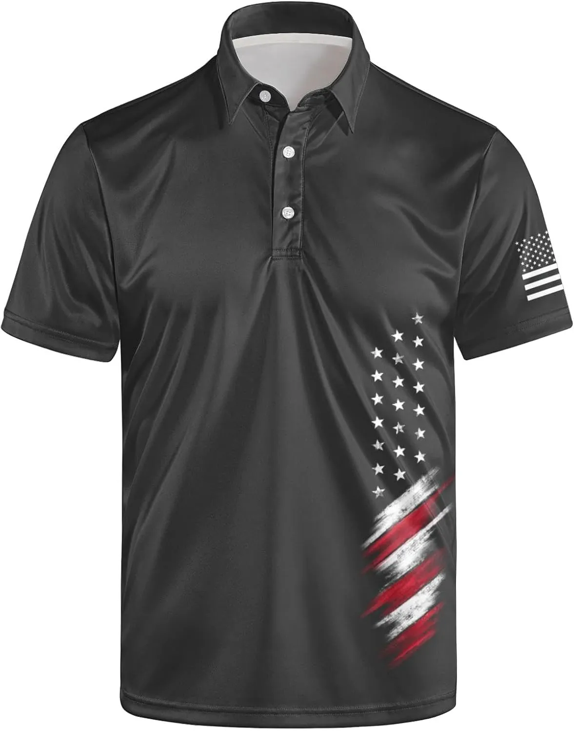 Golf Polos for Men Funny Moisture Wicking Golf Shirts Performance Quick-Dry Polo Shirts Short Sleeve