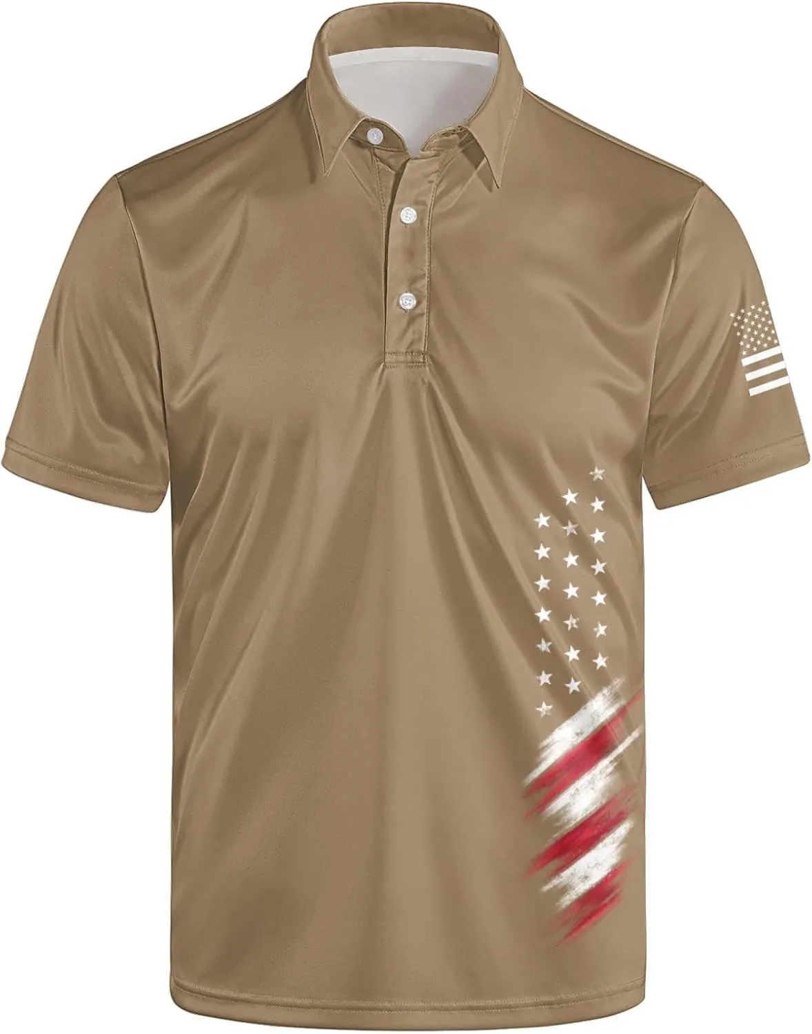 Golf Polos for Men Funny Moisture Wicking Golf Shirts Performance Quick-Dry Polo Shirts Short Sleeve