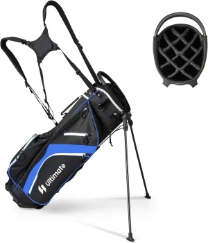 Goplus 14 Way Top Dividers Golf Stand Bag, Lightweight Golf Clubs Bag with Cooler Bag, 6 Zippered Pockets, Dual Shoulder Straps, Rain Hood, Portable Golf Bag with Stand for Men Women