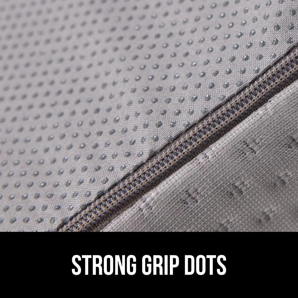 GORILLA GRIP Bed Wedge Ergonomic Sleeping Pillow, Soft Dual Layer Memory Foam, Stay in Place Dots, Breathable, Headboard Triangle Sleep Support for Reading Acid Reflux Anti Snoring, 7.5in White Gray