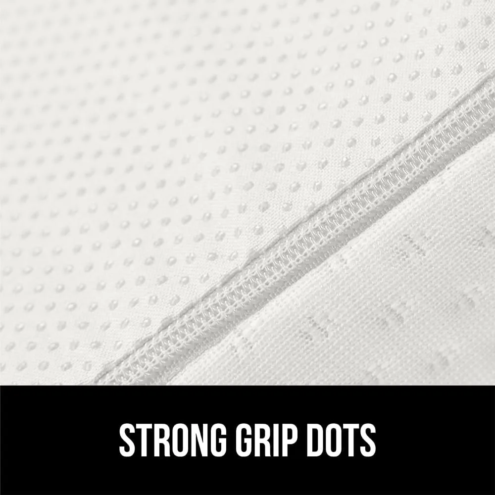 GORILLA GRIP Bed Wedge Pillow for Sleeping, Soft Dual Layer Memory Foam, Stay in Place Dots, Breathable, Ergonomic Headboard Triangle Sleep Support, Reading Elevation Anti Snoring, 12in White