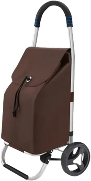 Grocery Household Light Stairs Multifunctional Foldable Portable Shopping Bag Trolley Climbing Grocery Trolley (F Ordinary Wheel)