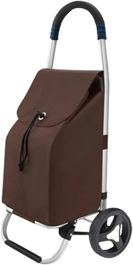Grocery Household Light Stairs Multifunctional Foldable Portable Shopping Bag Trolley Climbing Grocery Trolley (F Ordinary Wheel)