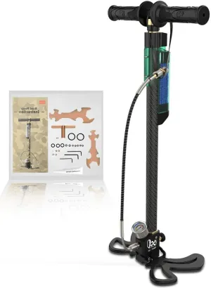 GX H-4 PCP Hand Pump -Oil-Moisture Filter, 3.5 Stage High Pressure 30Mpa/4500Psi Air Rifle Filling Stirrup Pump,Stainless Steel Body for Paintball,PCP