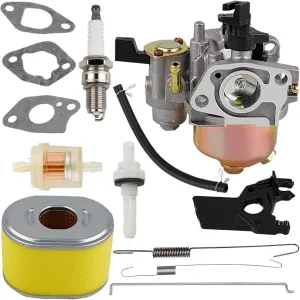 GX160 Carburetor for Honda GX 160 GX168 GX200 5HP 5.5HP 6.5HP Engine Water Pump Pressure Washer Mower 16100-ZH8-W51 Carb with 17210-ZE1-505 Air Filter Throttle Governor Link Rod Spring Kit