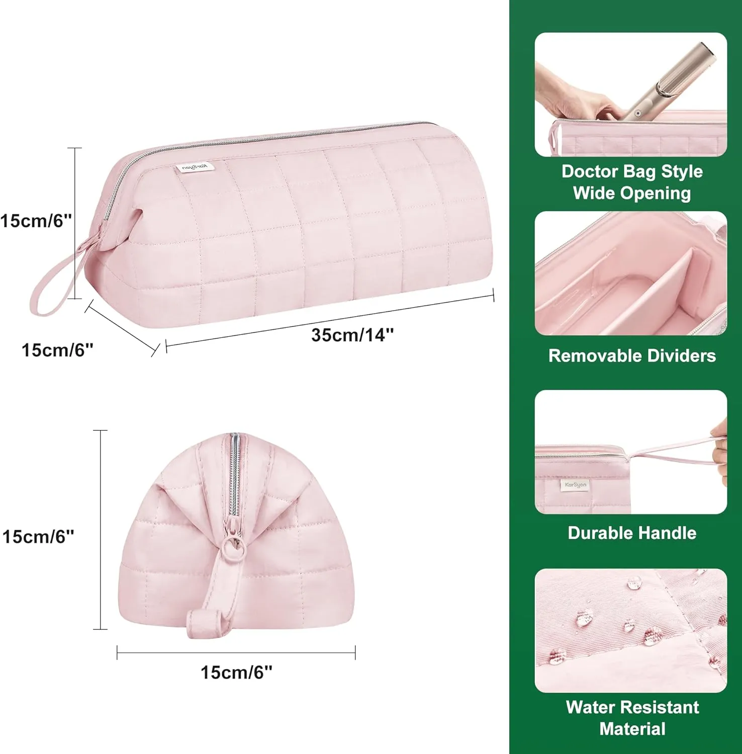 Hair Tools Travel Bag Organizer for Dyson Airwrap Case Holder Shark Hair Dryer Flex Style Airstraight Brush Revlon Attachments Carrying Case Flat Curling Iron Bags (Pink)