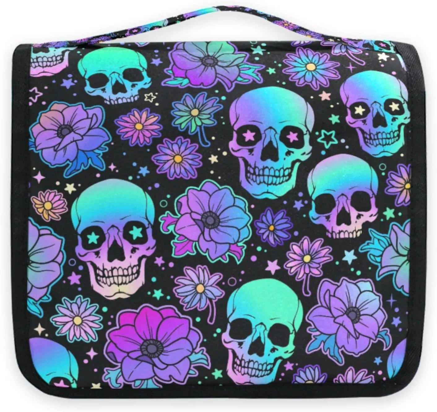Hanging Toiletry Bag Funny Skulls Makeup Bag Travel bag for Toiletries Portable Toiletry Organizer Bags Toiletry Bag for Women Men, Travel-Essentials Toiletry Bag