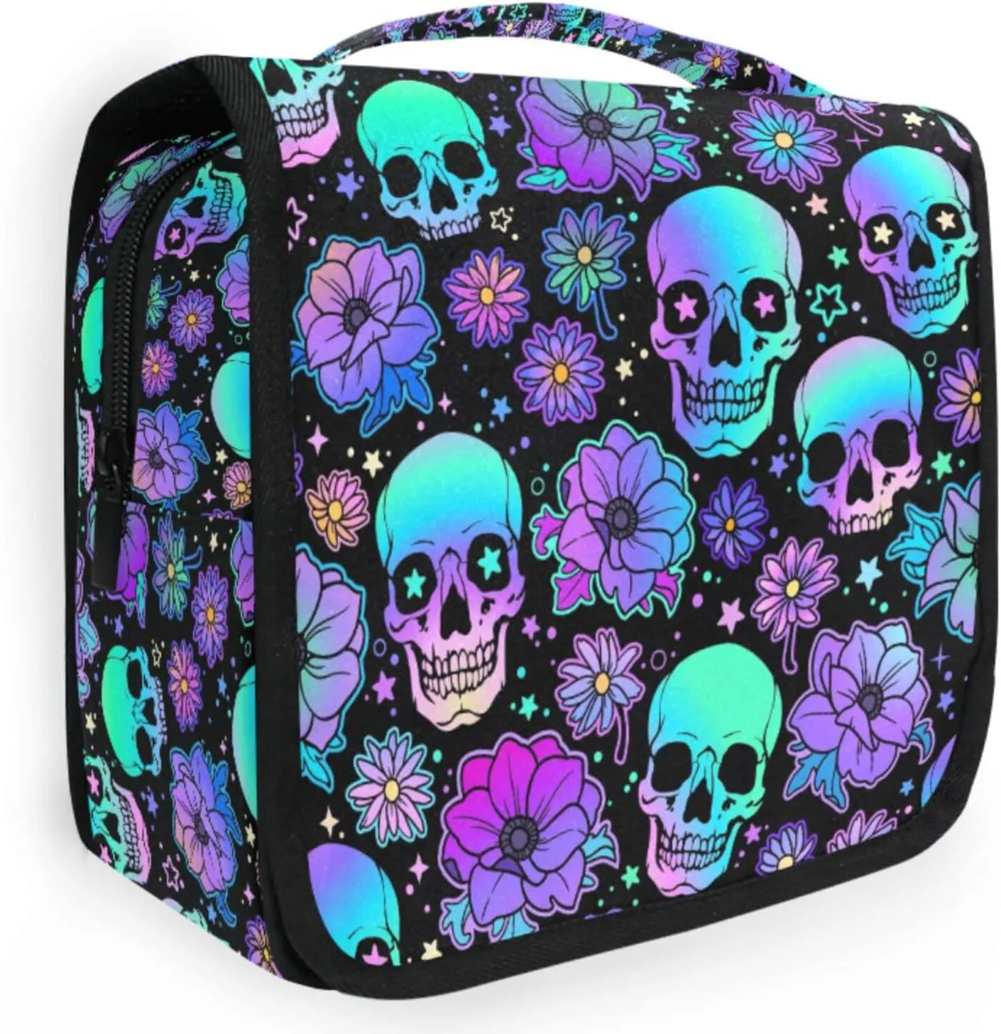 Hanging Toiletry Bag Funny Skulls Makeup Bag Travel bag for Toiletries Portable Toiletry Organizer Bags Toiletry Bag for Women Men, Travel-Essentials Toiletry Bag