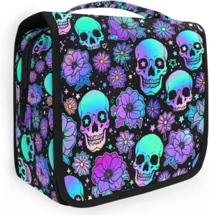 Hanging Toiletry Bag Funny Skulls Makeup Bag Travel bag for Toiletries Portable Toiletry Organizer Bags Toiletry Bag for Women Men, Travel-Essentials Toiletry Bag