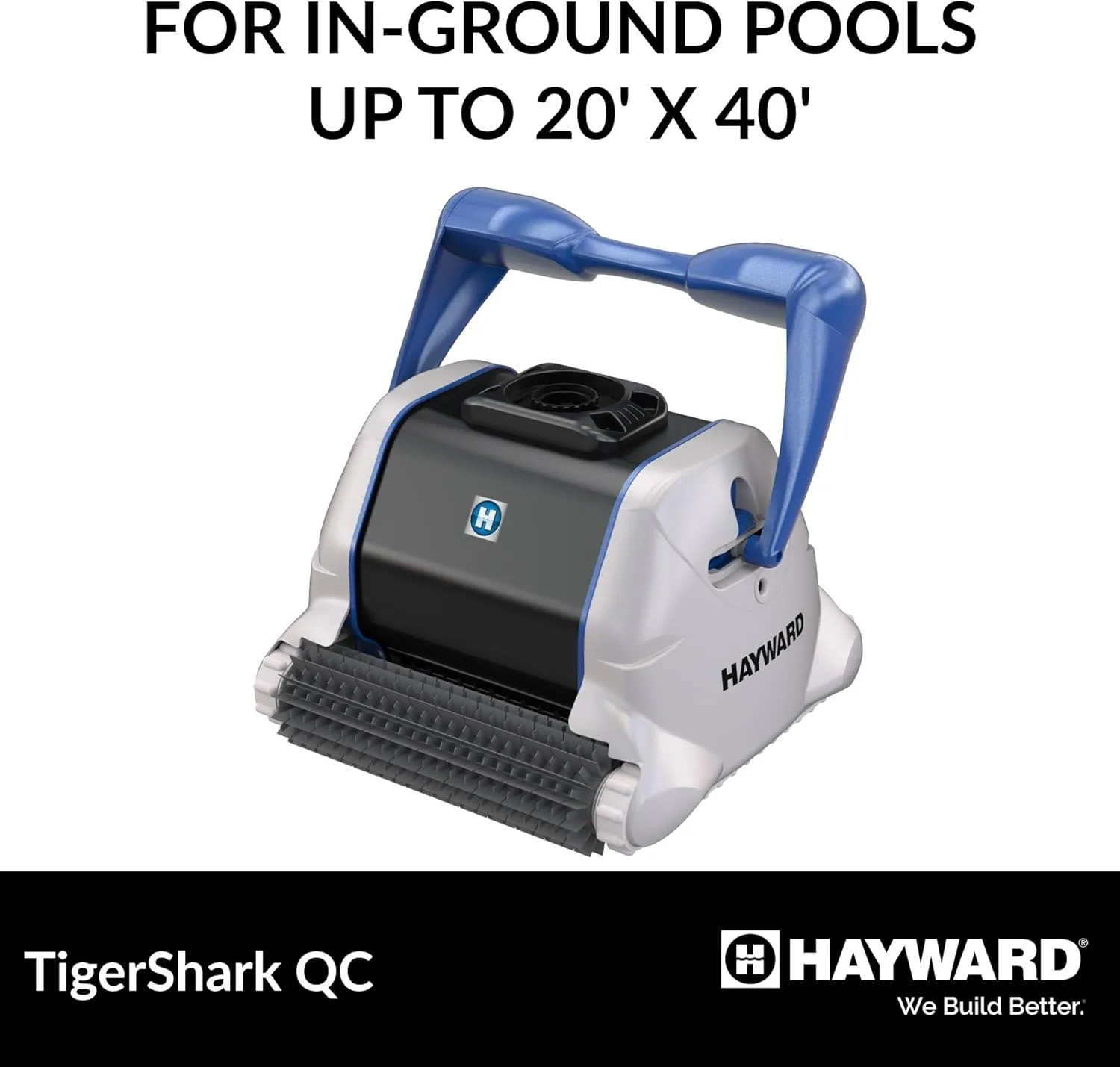 Hayward W3RC9990CUB TigerShark QC Robotic Pool Cleaner with Quick Clean for In-Ground Pools up to 20 x 40 ft. (Automatic Pool Vacuum)