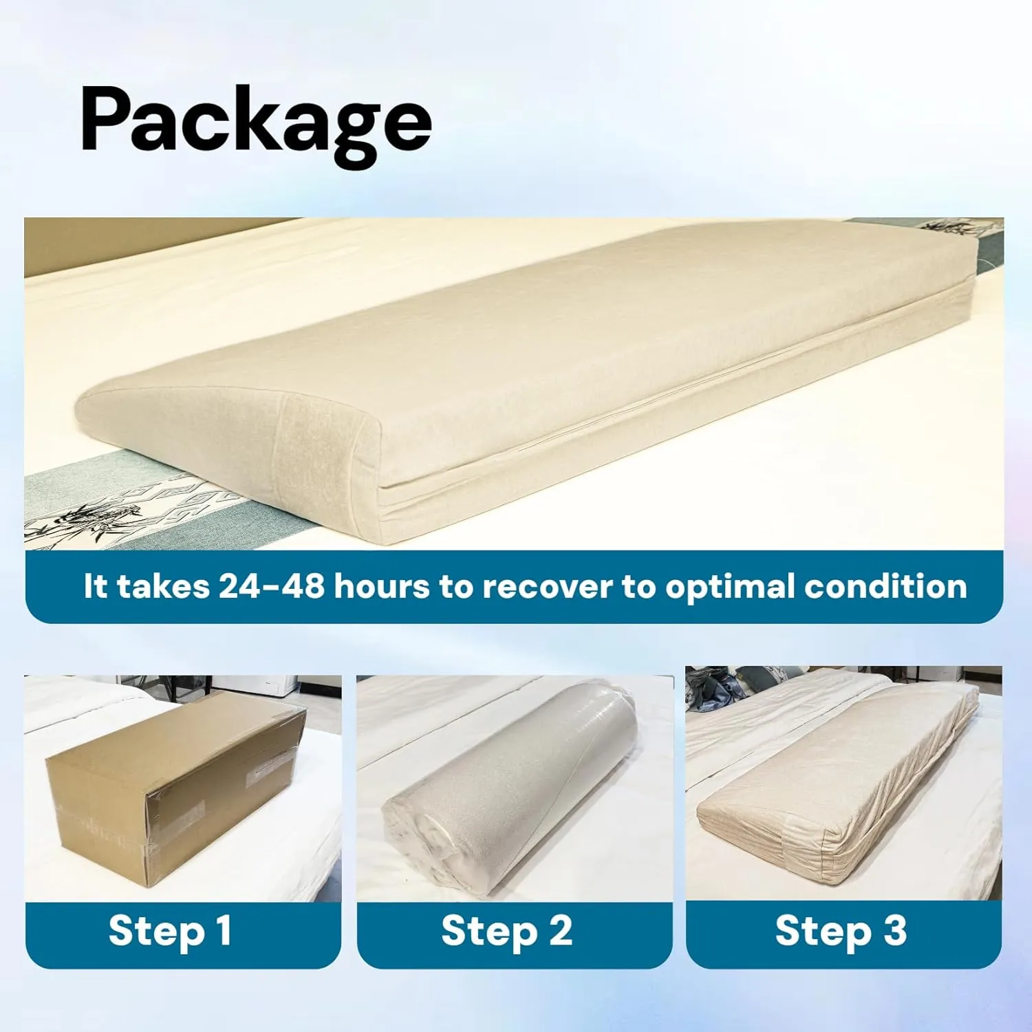 Headboard Wedge Pillow，King Headboard Pillow，Reading Pillow for Bed，backrest Pillows for Sitting in Bed,Perfect for Sitting, Reading or Working, with Removable Cover, Beige