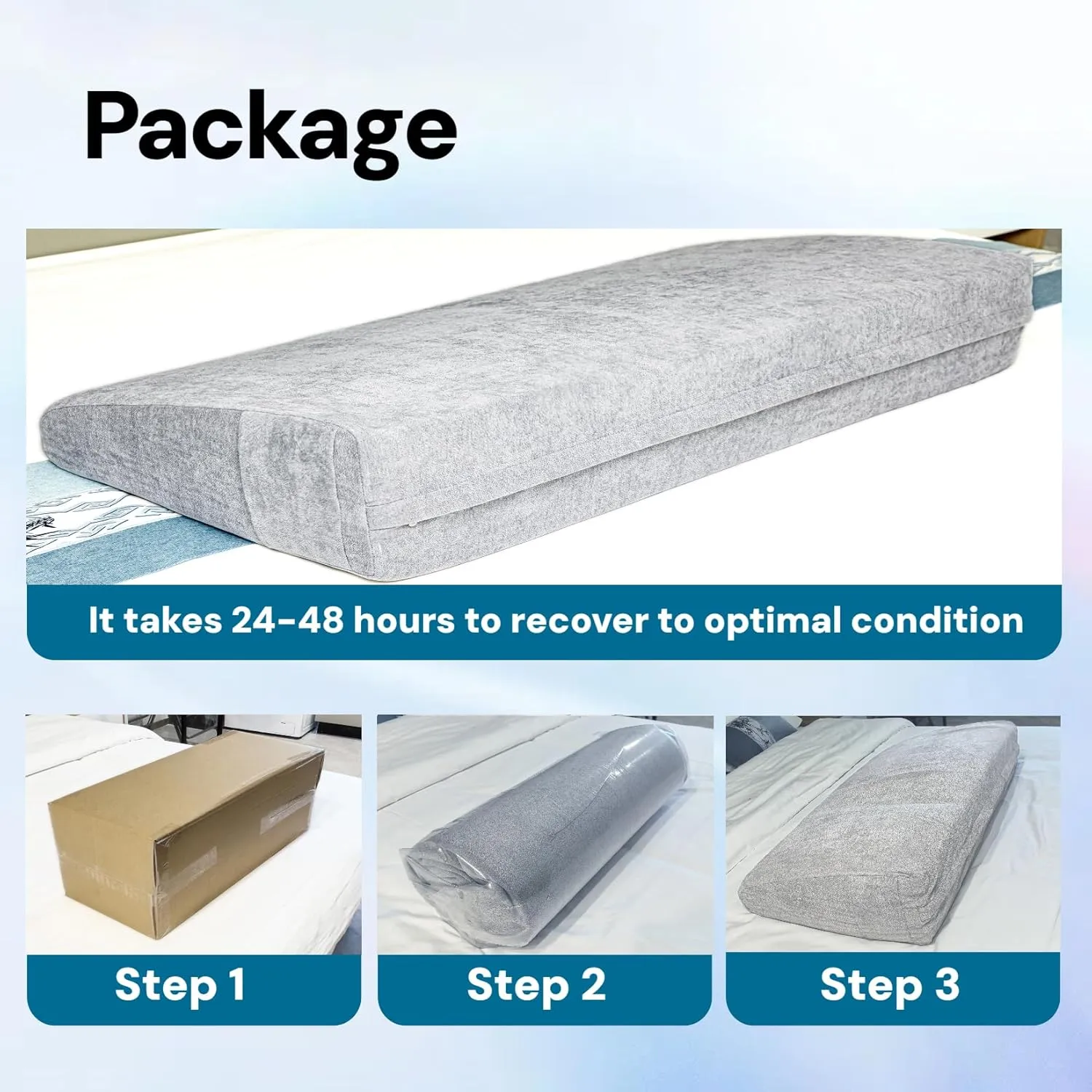 Headboard Wedge Pillow，King Headboard Pillow，Reading Pillow for Bed，backrest Pillows for Sitting in Bed,Perfect for Sitting, Reading or Working, with Removable Cover, Light Gray
