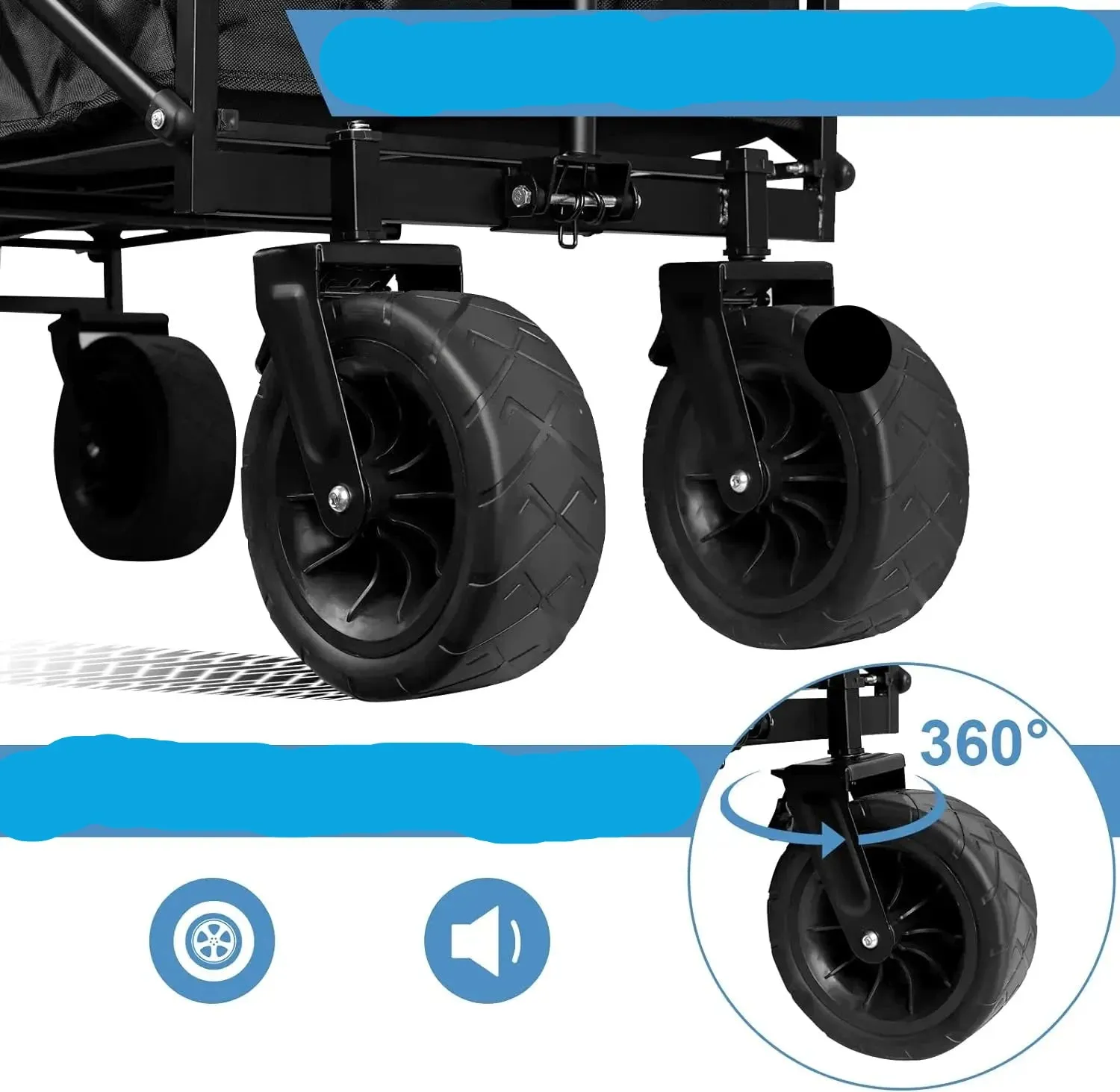 Heavy-Duty Collapsible cart  with Wheels