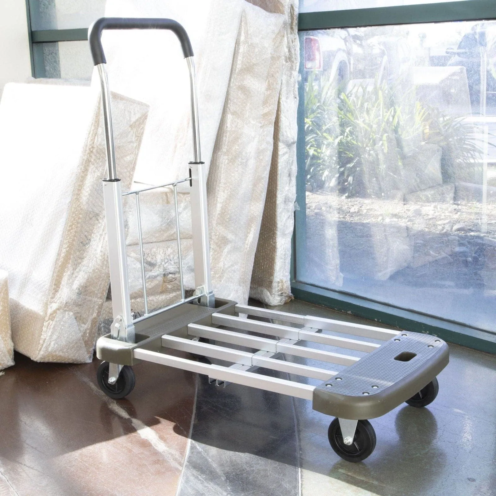Heavy Duty Folding Platform Cart with Expandable Base