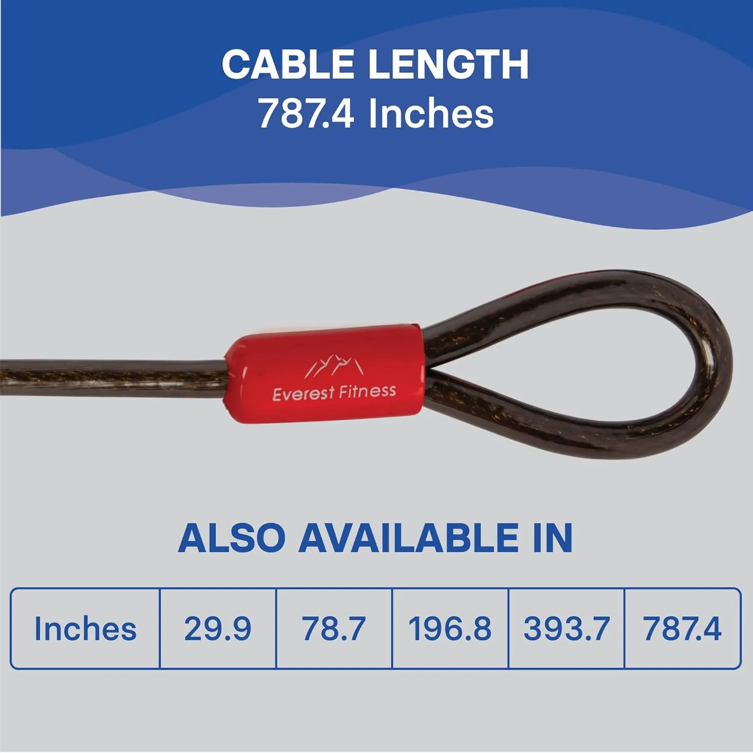 Heavy Duty Security Cable for Bike & Bicycle - 65 ft Universal Steel Looped Cable for Outdoor Generator - Anti Theft Bike Cable Lock for Protection