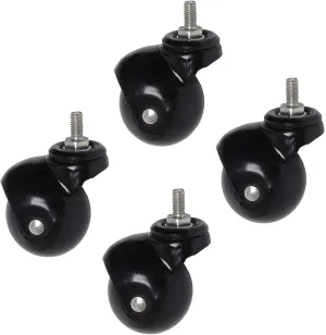 Heavy Duty Wheels, 4 Pcs Ball Castors Swivel Castors Wheels M8 Screw Rod Furniture Caster Coffee Table Caster Wheels Sofa Caster Wheels, Load Capacity 80 Kg, for Tv Stand, Shoe Cabin(2inch)