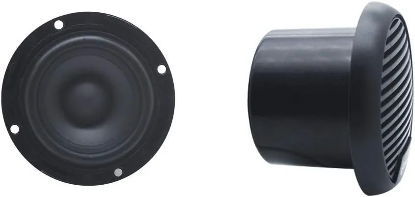 Herdio 3 Inch Waterproof Marine Speakers 2 Way Full Range Audio Stereo System Motorcycle Speaker with MAX Power 140 W (Pair) for Motorcycle,Boat,UTV,ATV,Golf Carts,Powersports,CAR,SPA,Hottub(Black)