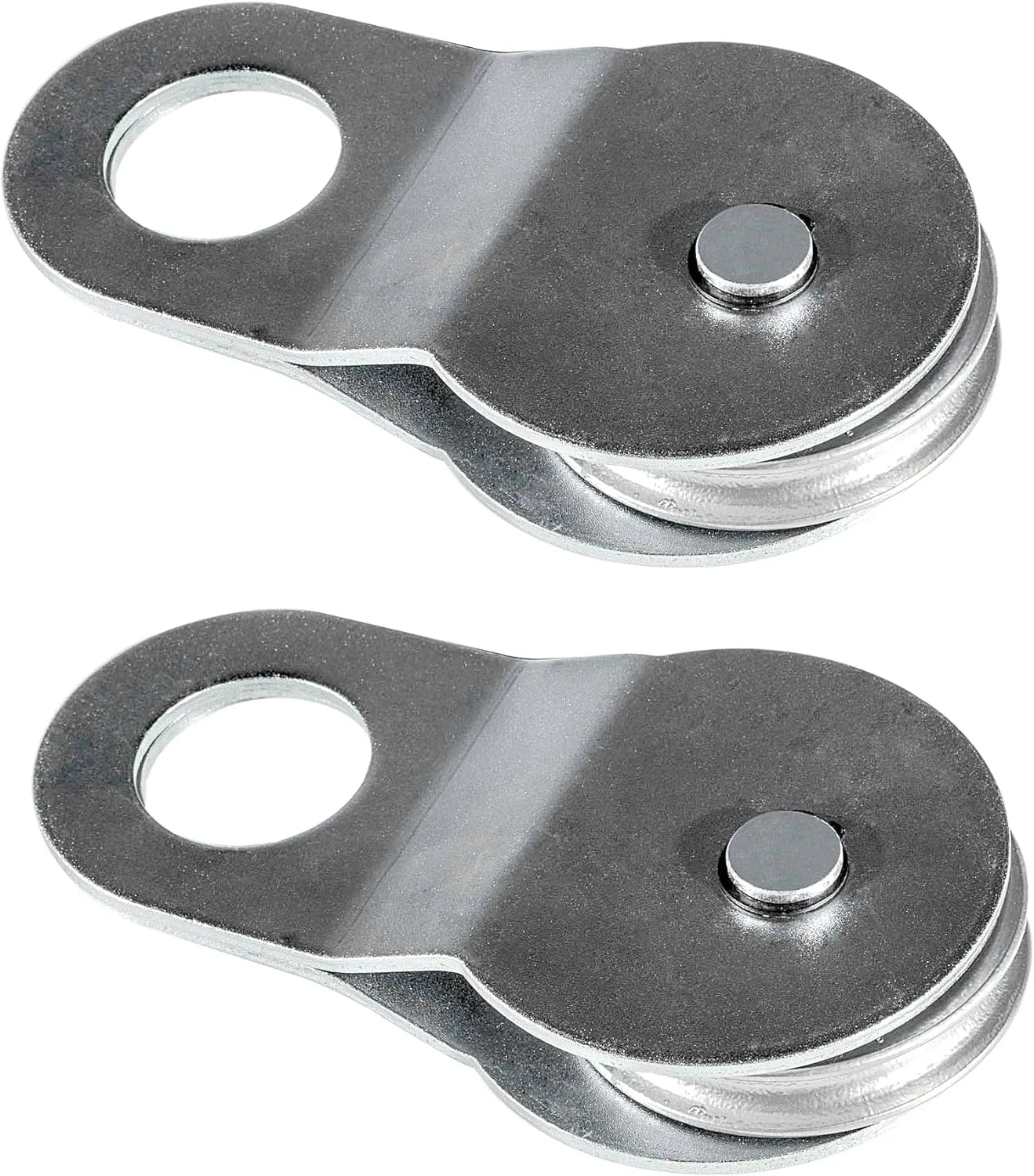 Hi-Gear 2 Pack Nickel Plated - Heavy Duty 8 Ton 17,600 lb. Capacity Universal Snatch Block Recover Winch Pulley