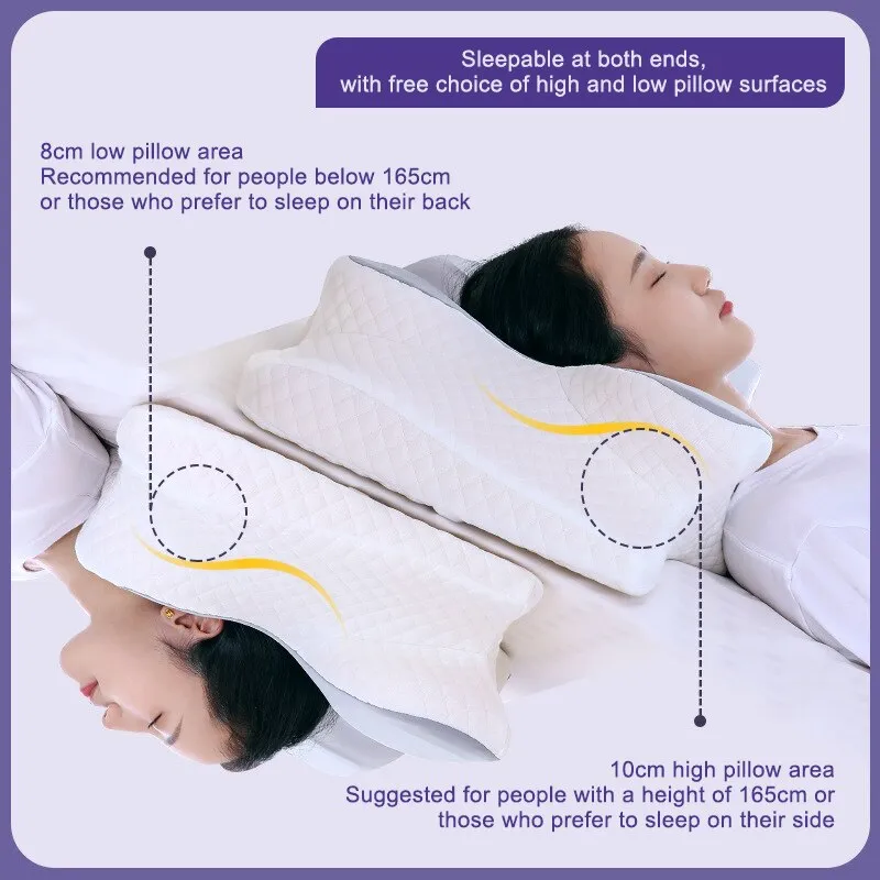 High-Quality Butterfly Memory Foam Cervical Pillow for Neck Pain Relief, Ergonomic Slow Rebound Orthopedic Support for Comfortable Sleep