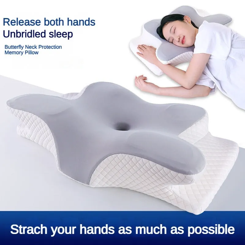 High-Quality Butterfly Memory Foam Cervical Pillow for Neck Pain Relief, Ergonomic Slow Rebound Orthopedic Support for Comfortable Sleep
