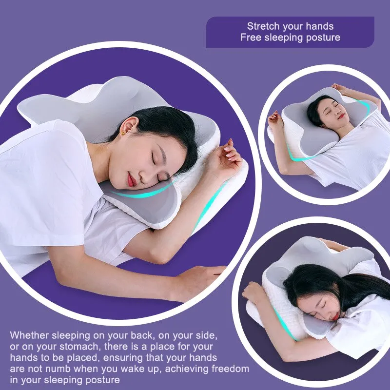 High-Quality Butterfly Memory Foam Cervical Pillow for Neck Pain Relief, Ergonomic Slow Rebound Orthopedic Support for Comfortable Sleep