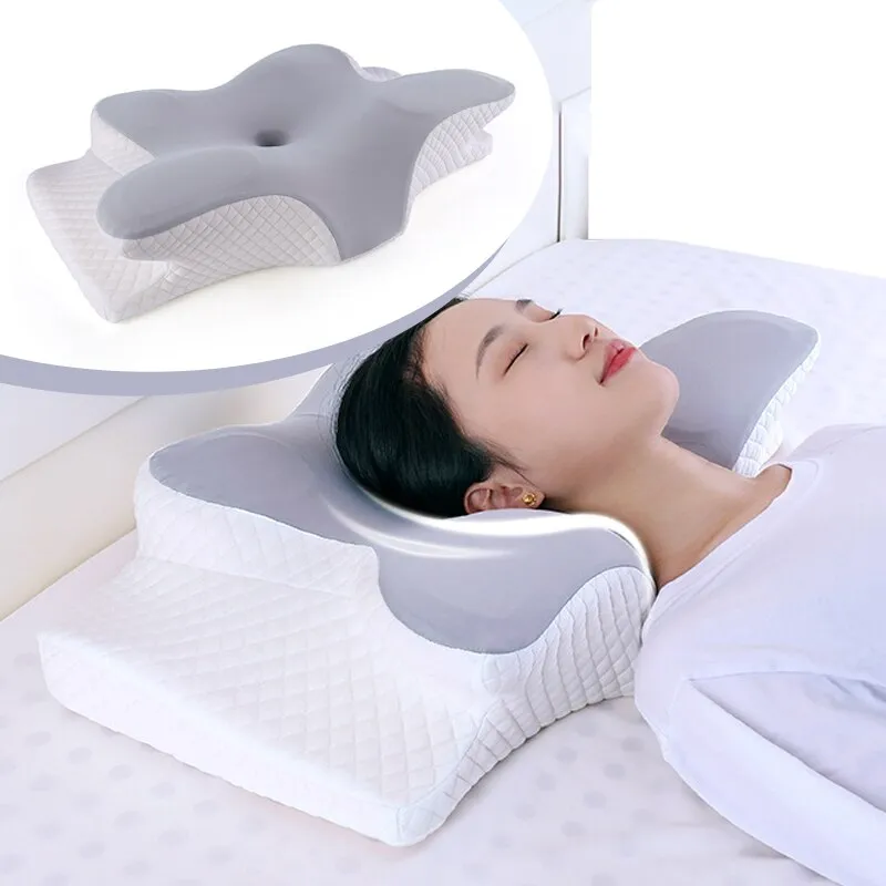 High-Quality Butterfly Memory Foam Cervical Pillow for Neck Pain Relief, Ergonomic Slow Rebound Orthopedic Support for Comfortable Sleep