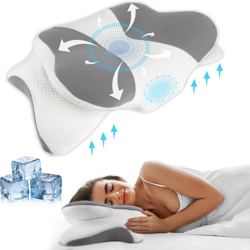 High-Quality Ergonomic Memory Foam Cervical Pillow - Neck & Shoulder Support, Adjustable for Side, Back & Stomach Sleepers, Pain Relief Design for 2024