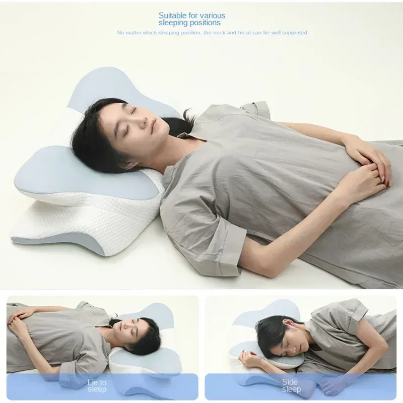 High-Quality Ergonomic Memory Foam Cervical Pillow - Neck & Shoulder Support, Adjustable for Side, Back & Stomach Sleepers, Pain Relief Design for 2024