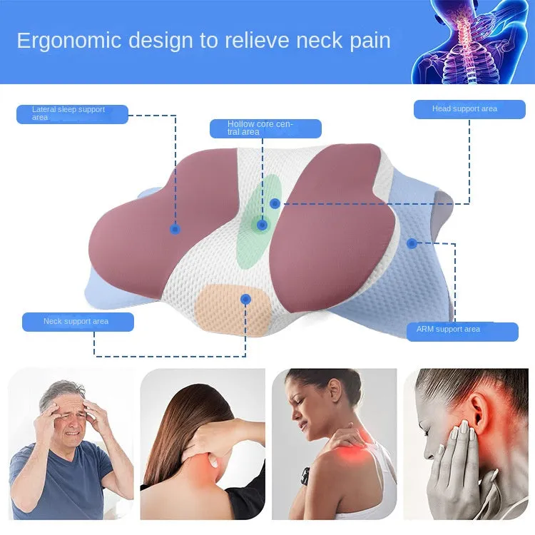 High-Quality Ergonomic Memory Foam Cervical Pillow - Neck & Shoulder Support, Adjustable for Side, Back & Stomach Sleepers, Pain Relief Design for 2024