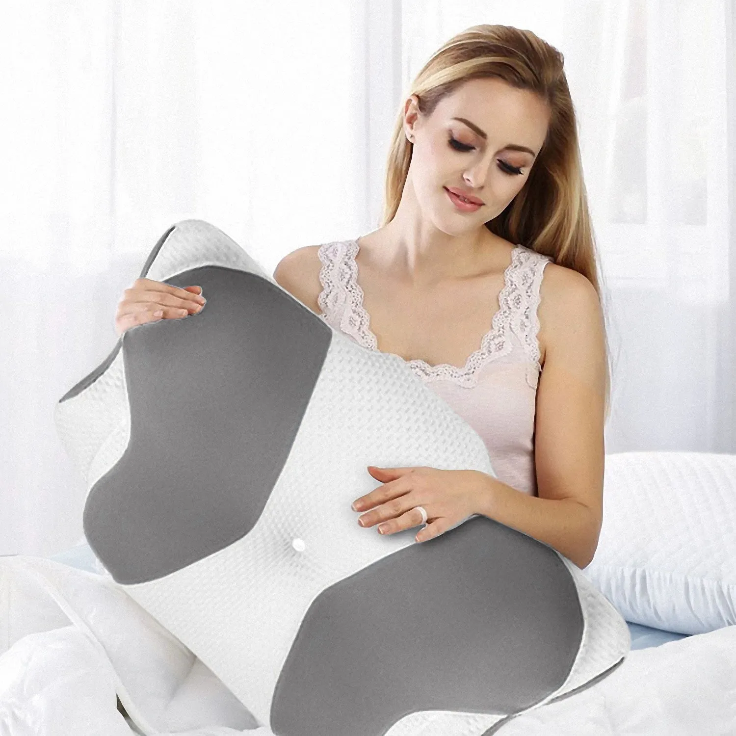 High-Quality Ergonomic Memory Foam Cervical Pillow - Neck & Shoulder Support, Adjustable for Side, Back & Stomach Sleepers, Pain Relief Design for 2024