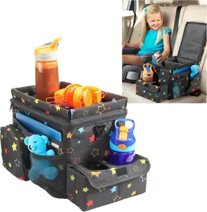 High Road CarHop Car Organizer for Kids - Car Backseat Organizer or Passenger Seat Organizer with Cup Holder Tray and Cooler Compartment (Starry Night, 8" Wx16 L)