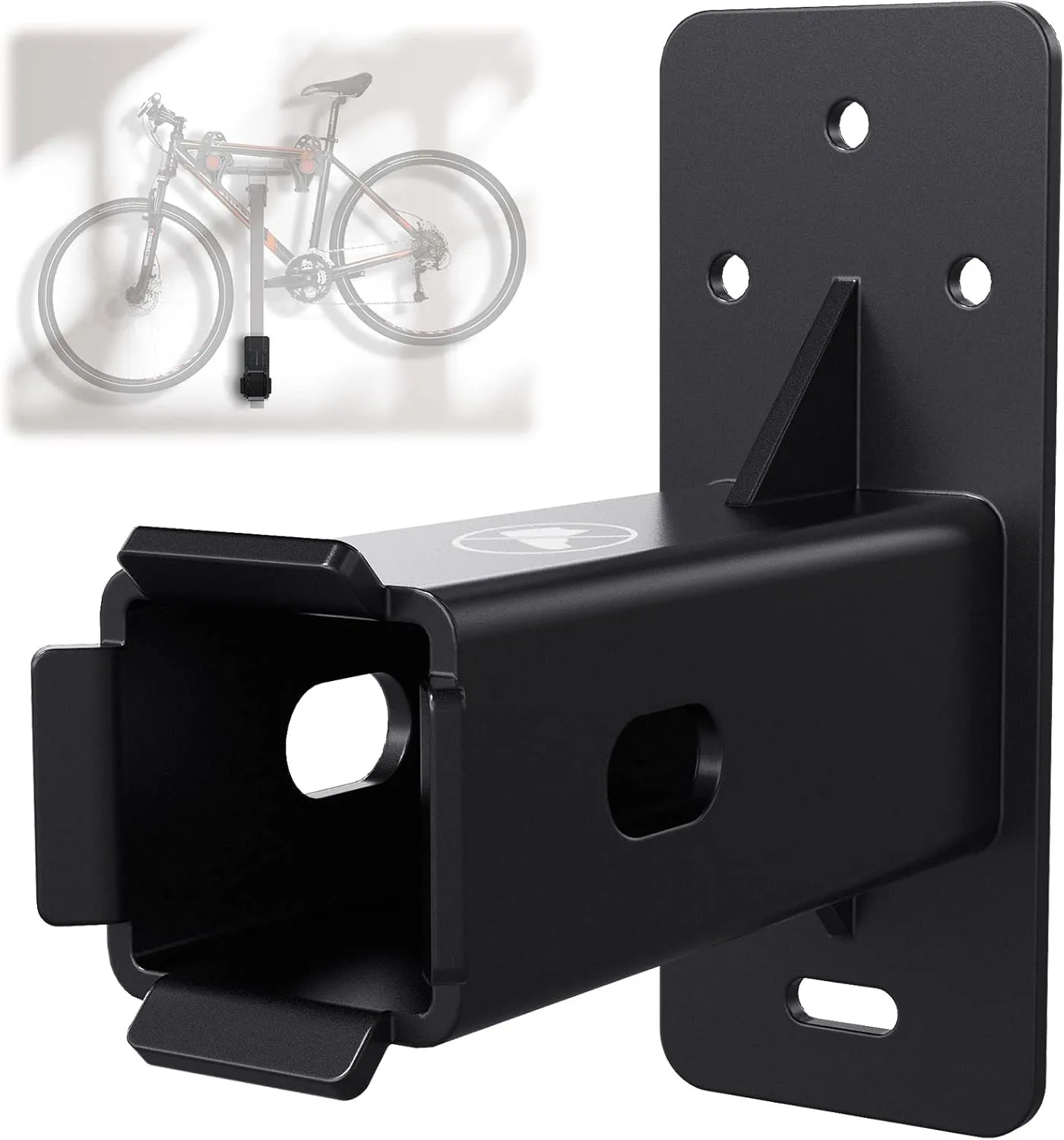 Hitch Wall Mount,Hitch Mount Bike Rack Wall Mount,Hitch Mount Bicycle Rack Hanging Garage Organizer,Trailer Hitch Receiver Storage,Holds Max 300 Lbs(2 inch)