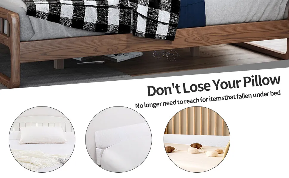 HOMBYS Wedge Pillow Headboard for Bed Gap,Foldable Bed Wedge Gap Filler King Size,Matterss Gap Filler,Multi Functional Bed Crack Pillow, Fill The Gap (0-7") Between Your Headboard and Mattress,White