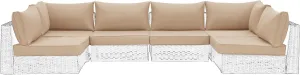 HOMREST Cushions for Outdoor Furniture,Replacement Cushion Pillow,Water-Repellent Sofa Cushion for 6-Seat Rattan Wicker Sectional Patio Conversation Sets,14-Piece Cushions Set for Outdoor Couch